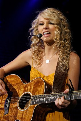 Swift performs during rehearsals for the 42nd Academy of Country Music Awards in 2007.