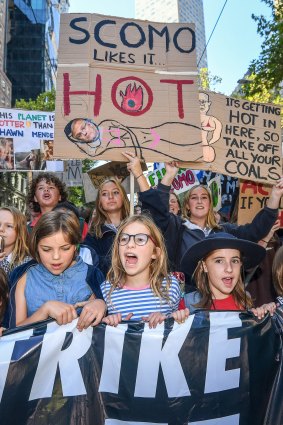 Schoolchildren strike for action against climate change in March.