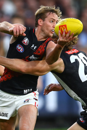 Darcy Parish is one of several star Bombers who are sidelined.