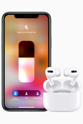 You can switch between noise cancelling, passive and 'transparency' modes with a swipe on your iPhone or a squeeze of the AirPods.