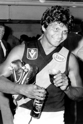 Maurice Rioli after a game in April, 1982.