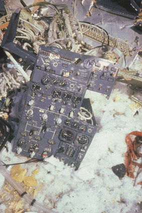 The cockpit control panel of the Air New Zealand DC10 plane that crashed into Mount Erebus.