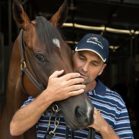 Horse trainer Rick Worthington at Warwick Farm stables in 2016.