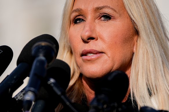 Outgoing congresswoman Marjorie Taylor Greene.