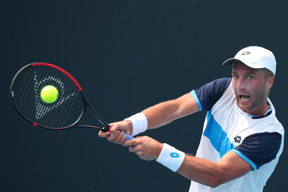 Britain's Liam Broady has lashed out at organisers over having to play in smoky conditions.