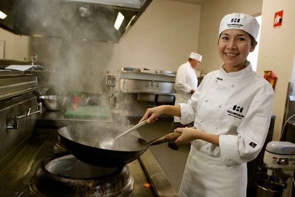 Suntivatana as a culinary student at Holmesglen TAFE in 2008.