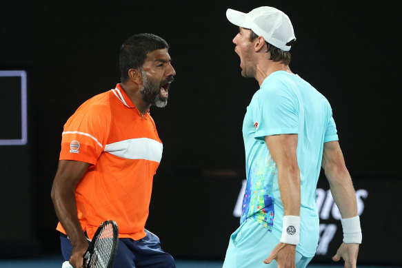 Rohan Bopanna and Matthew Ebden in their semi-final.