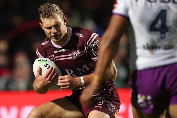 Adding insult to injury, Sea Eagle Tom Trbojevic damaged his pec muscle during their loss to Storm.