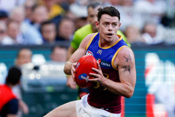 Lachie Neale of the Lions in action during the 2023 AFL Grand Final.