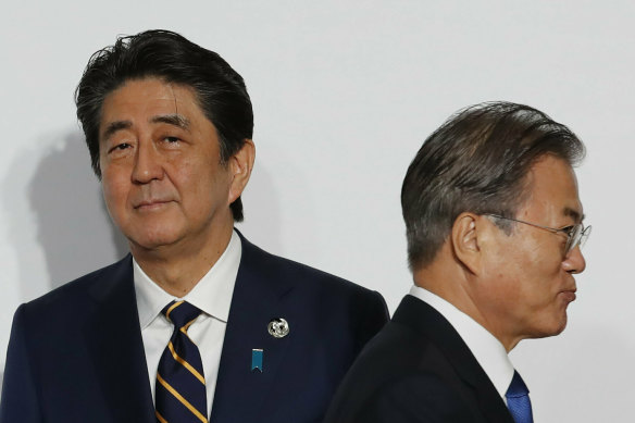 Frosty relations between Shinzo Abe and Moon Jae-in are being fuelled by public attitudes, with many voters opposed to reconciliation.