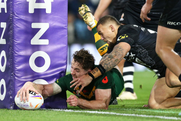 Cameron Murray’s try sealed Australia a place in the World Cup final.