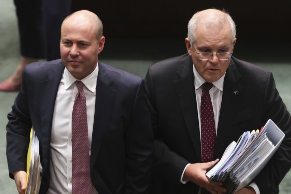 Treasurer Josh Frydenberg and Prime Minister Scott Morrison Morrison and Frydenberg unleashed an avalanche of money in the budget.