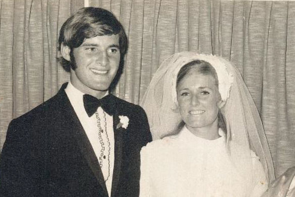 Chris and Lynette Dawson on their wedding day in 1970.