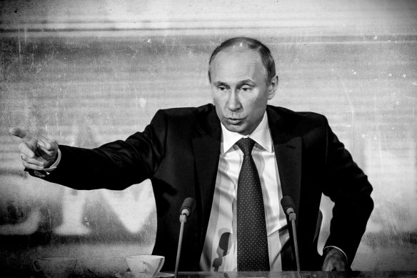 Russian President Vladimir Putin, here speaking against Magnitsky laws during his end-of-year press conference in 2012, has made it a key foreign policy objective to block Magnitsky laws.