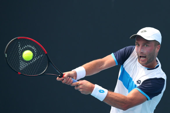 Britain's Liam Broady has lashed out at organisers over having to play in smoky conditions.
