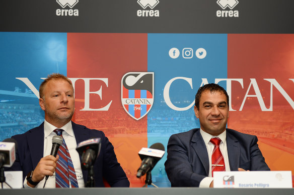 Vince Grella and Ross Pelligra, together with Socceroos legend Mark Bresciano, are spearheading a revival of Calcio Catania.
