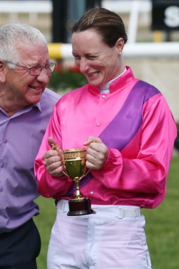 Linda Meech with trainer Ken Keys.