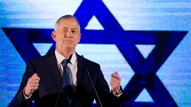 Blue and White party leader Benny Gantz.