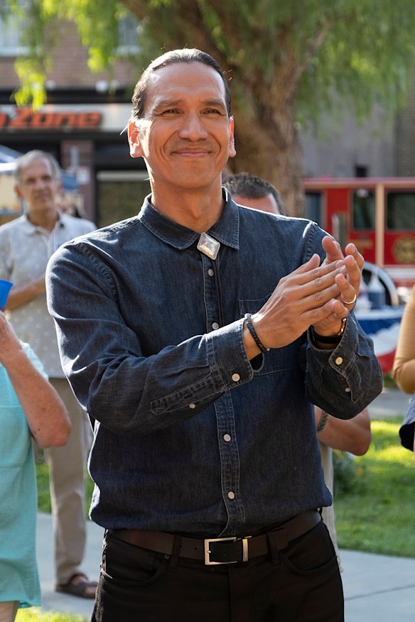 Michael Greyeyes as Terry Thomas in Rutherford Falls.