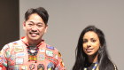 Melbourne-based traveller Donalito Bales and Maryam Abdullah, who once bungee-jumped into an active volcano.