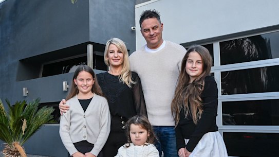 Robert and Danielle Stojanovski, with daughters Chantel, Monique and Charlotte, are selling their home.