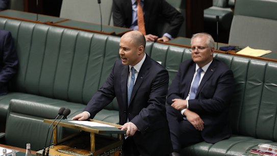 Treasurer Josh Frydenberg hands down the 2020 Federal Budget in October. At the time, he forecast a deficit of $213.7 billion.