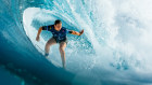 Tyler Wright in the Quarterfinals at the Lexus Pipe Pro at Oʻahu, Hawaii that she went on to win.
