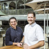 Head of wine Matt Skinner, and executive chef Christian Abbott, at Studley Park Boathouse.