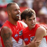 Lance Franklin has taken Logan McDonald under his wing, but the emerging Swans star won’t be asking his mentor about his future at the club.