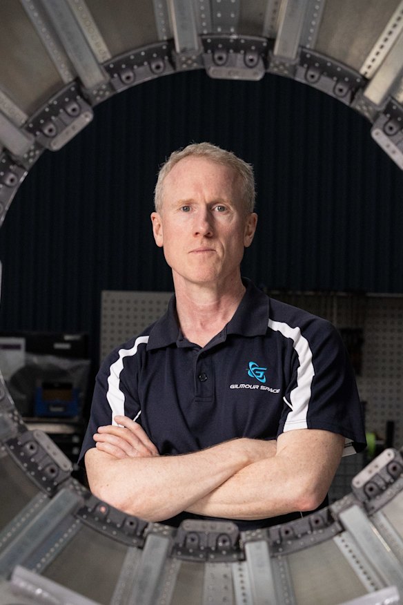 Adam Gilmour, co-founder & CEO at Gilmour Space Technologies south of Brisbane.