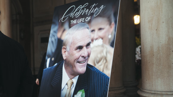 The memorial service to celebrate the life of billionaire Lang Walker was held at Sydney Town Hall.