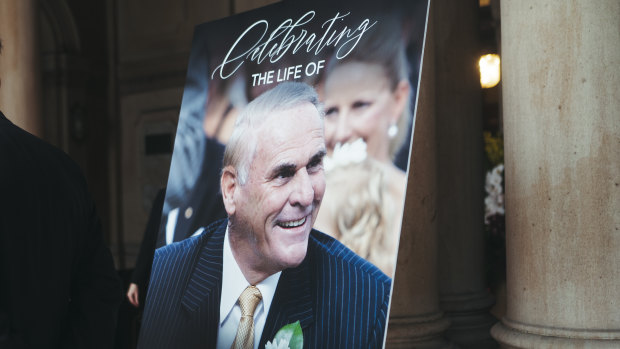 The memorial service to celebrate the life of billionaire Lang Walker was held at Sydney Town Hall.