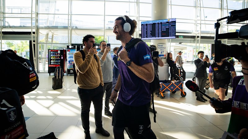 In pictures: Fremantle Dockers fly out for Melbourne