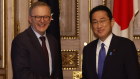 Anthony Albanese and the Japanese prime minister in Tokyo for the Quad meeting.