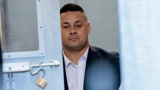 Jarryd Hayne was taken into custody in April after his bail was revoked.