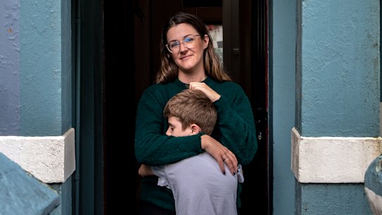 Ilina Lovely’s children Natasha, 11, and Spencer, nine, are both at home after Natasha caught COVID-19 for a second time. Spencer said he found his first day of isolation on Tuesday “very boring”.