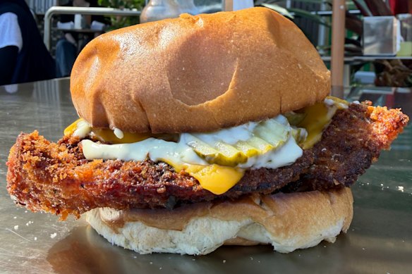 The fish “sandwich” at Self Raised Snack Shoppe in Bexley North.