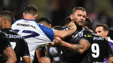 Turning up: Jared Waerea-Hargreaves was among New Zealand's best against Great Britain.