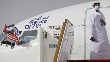 The first commercial passenger flight to Israel by a carrier from the United Arab Emirates landed near Tel Aviv on October 19.