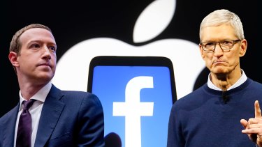 Facebook Mark Zuckerberg and Apple chief Tim Cook: The iPhone maker has started paying big bonuses to those it fears might defect to Facebook, or Meta as it is now called.