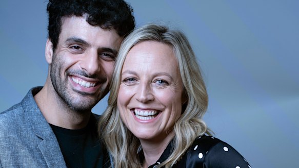 Fayssal Bazzi and Marta Dusseldorp play doomed lovers Freddie and Hester in the Sydney Theatre Company's production of The Deep Blue Sea.