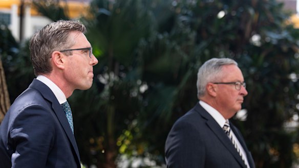 Treasurer Dominic Perrottet and Minister for Health Brad Hazzard.