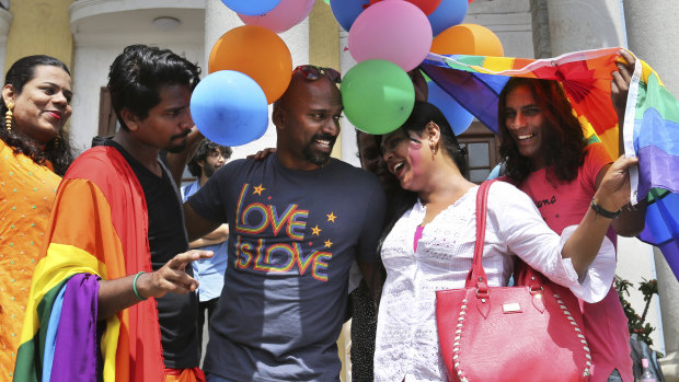 LGBT people and their supporters celebrate in Bangalore after the India's top court struck down a colonial-era law that made homosexual acts punishable by up to 10 years in prison.