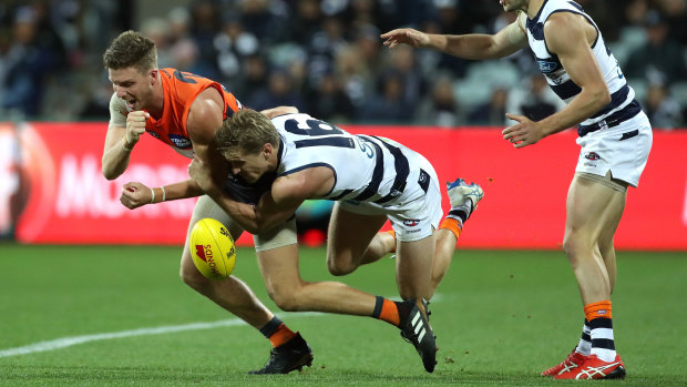 Dirty work: GWS defender Aidan Corr has put his hand up for a tough assignment.