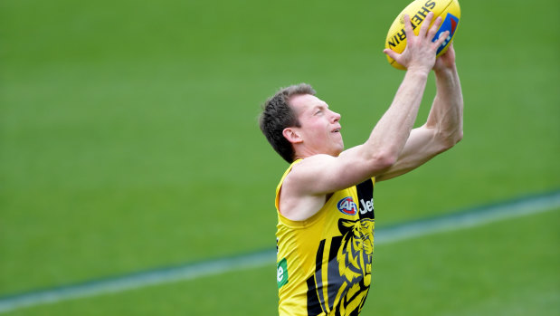 Richmond defender Dylan Grimes will be up for the Lance Franklin challenge.