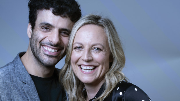 Fayssal Bazzi and Marta Dusseldorp play doomed lovers Freddie and Hester in the Sydney Theatre Company's production of The Deep Blue Sea.