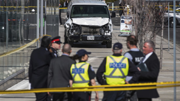 The aftermath of the attack in Toronto. 