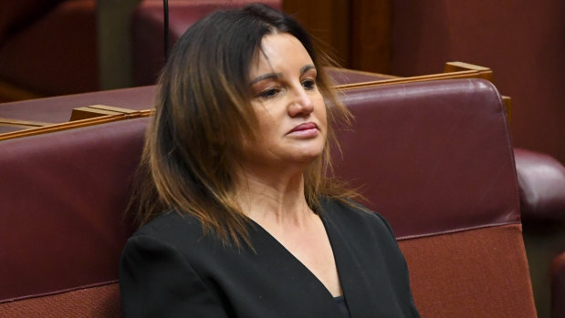 Crossbench senator Jacqui Lambie during the Medevac debate on Wednesday. 