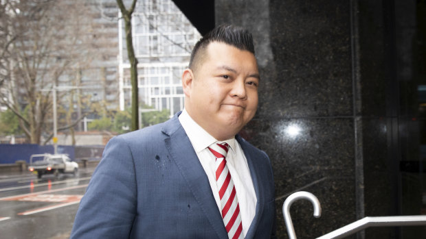 NSW Labor's community relations director, Kenrick Cheah, outside the ICAC last month.
