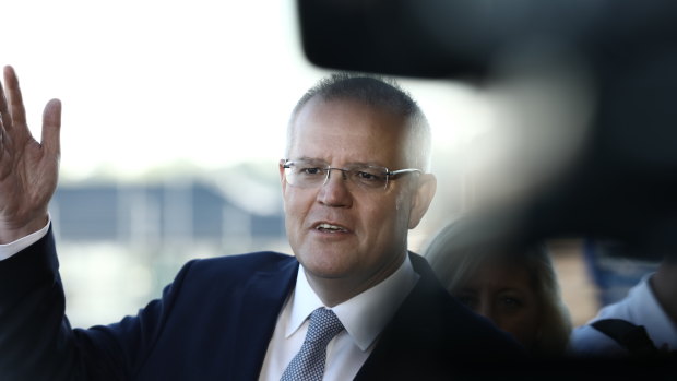 Scott Morrison in the final week of the election campaign.